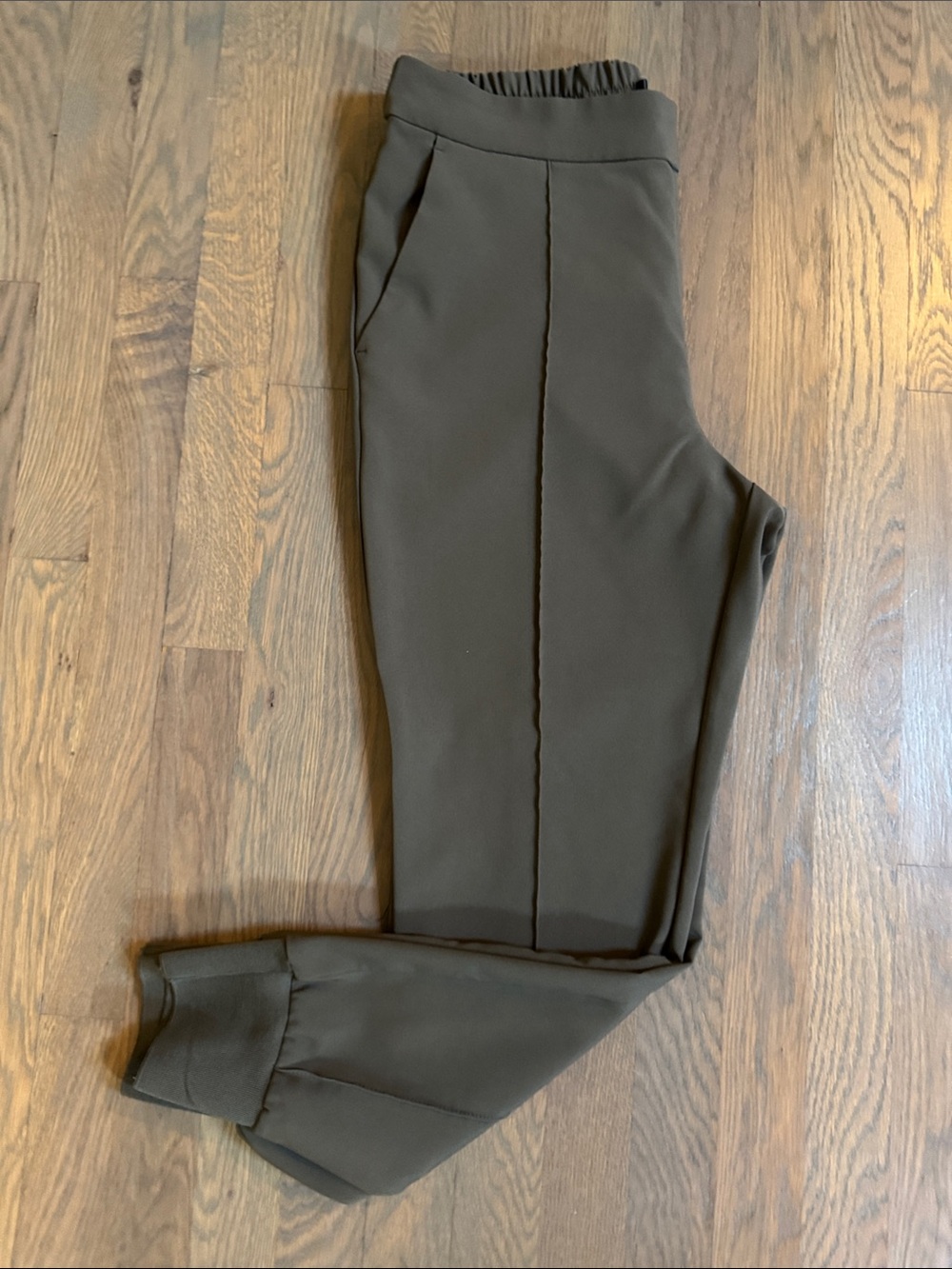 Dynamite Olive Green High-Rise Ponte Jogger